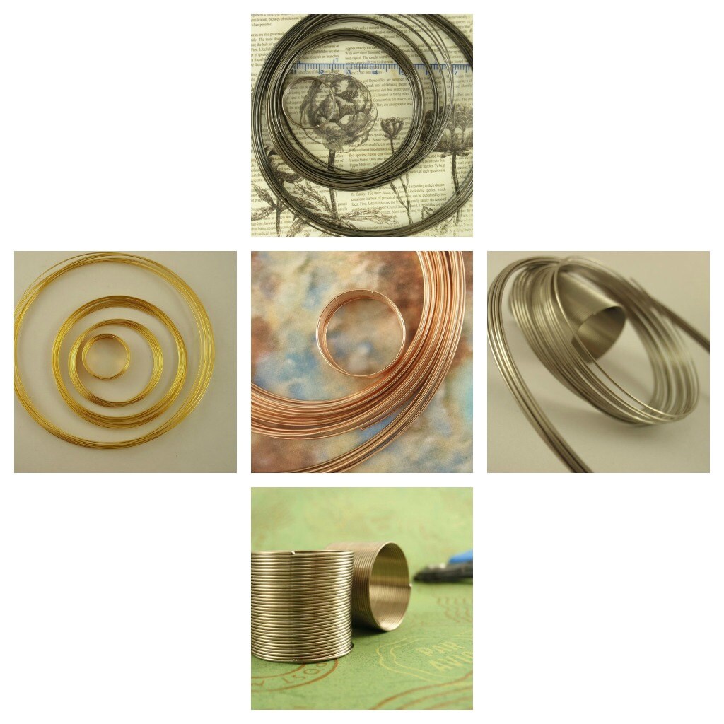 Memory Wire Bead Caps - 3mm or 5mm Silver, Gold, Gunmetal or Antique Gold Plated