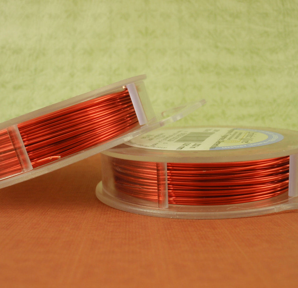 Artistic Wire Tangerine Orange Permanently Colored - 18, 20, 22, 24, 26, 28 gauge - 100% Guarantee