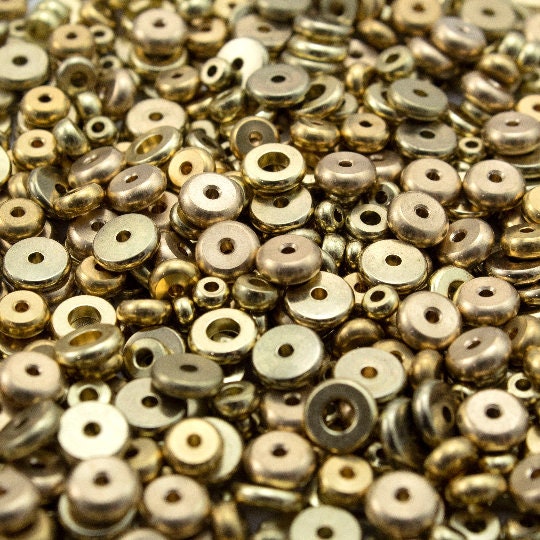 30 - Solid Brass Rondelle Beads 3mm, 4mm, 5mm, 6mm - 100% Guarantee