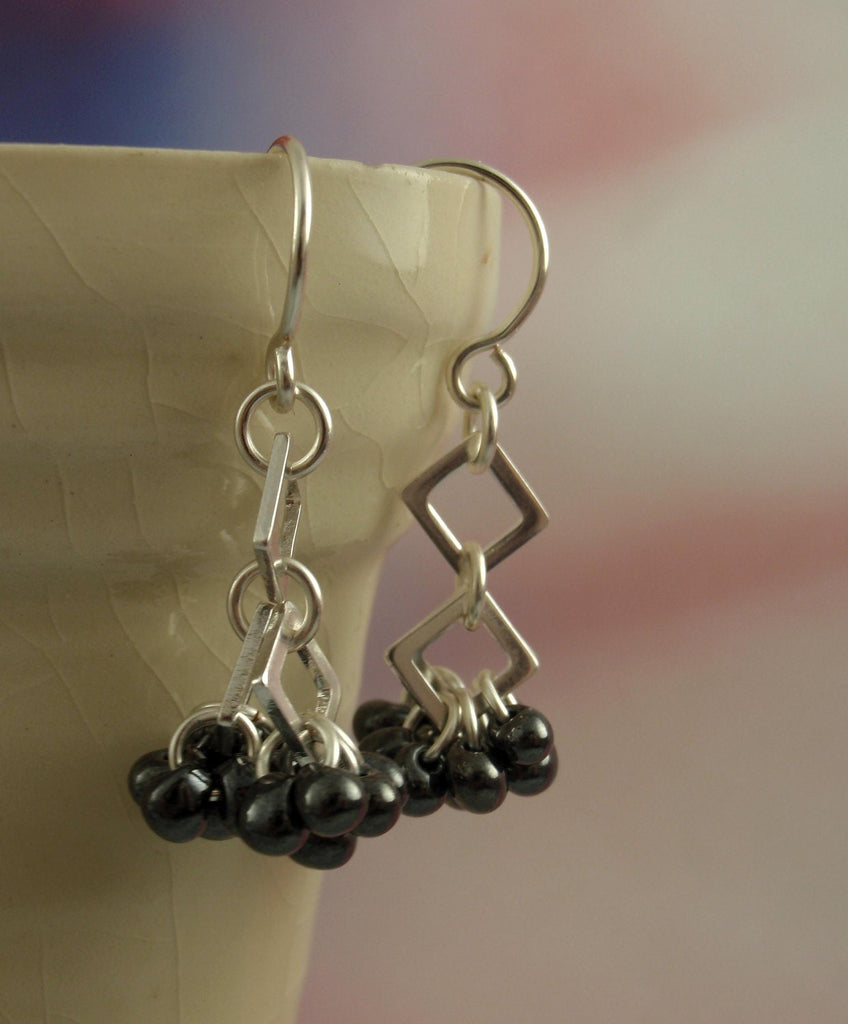 Metallic Dark Plum Iris Drop Glass Beads - Perfect for Your Autumn Creations