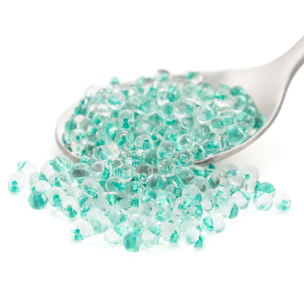 Miyuki DPF-38 Aqua Green Lined Crystal Drop Beads - 100% Guarantee