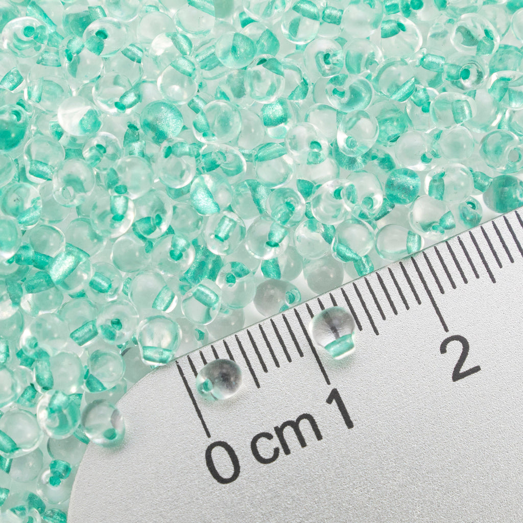 Miyuki DPF-38 Aqua Green Lined Crystal Drop Beads - 100% Guarantee