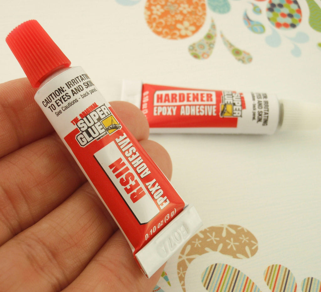 The Original Super Glue 2 Part EPOXY Adhesive - TWO 0.10 ounce Tubes - Resin and Hardener