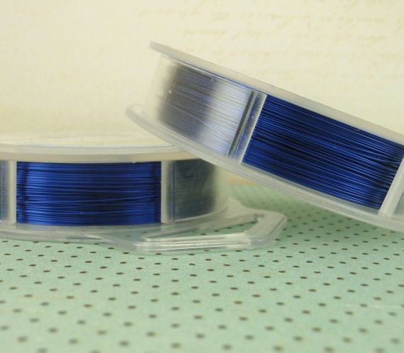 Silver Blue Artistic Wire - Permanently Colored - 18, 20, 22, 24, 26, 28 gauge – 100% Guarantee