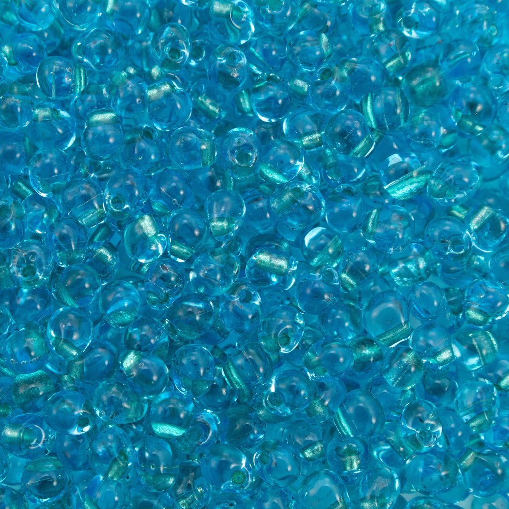 Miyuki Sparkling Aqua Green Lined Aqua Drop Beads - 3.4mm 100% Guarantee