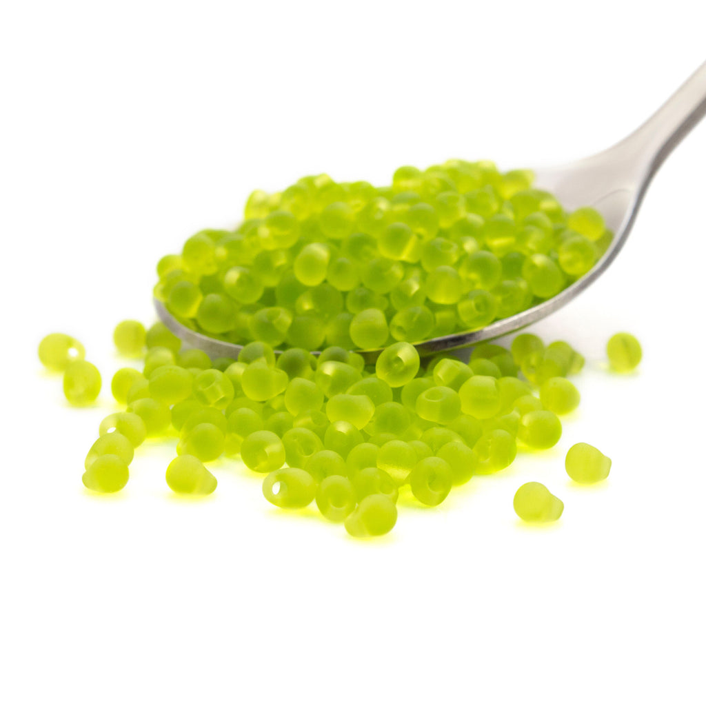 Matte Chartreuse Fringe Glass Beads - 3.4mm Miyuki Tear Drops - 100% Guarantee