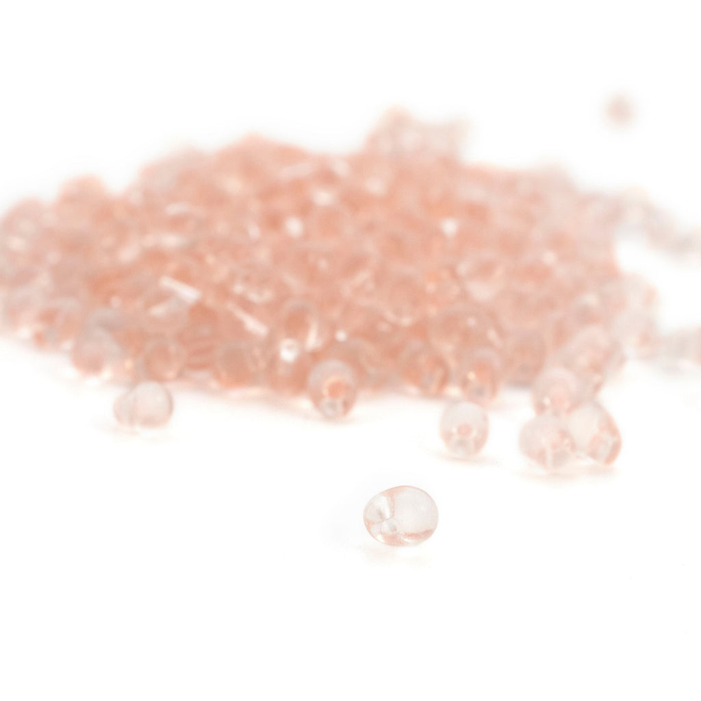 Transparent Light Tea Rose Drop Glass Beads - 3.4mm Miyuki Tear Drops - 100% Guarantee