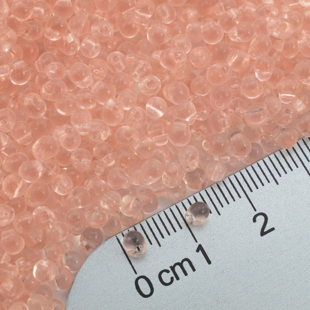 Transparent Light Tea Rose Drop Glass Beads - 3.4mm Miyuki Tear Drops - 100% Guarantee