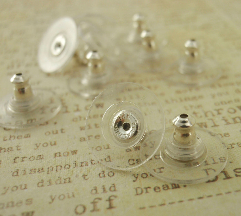 5 pairs Sterling Silver Ear Donuts - Comfort Clutch - Perfect to Stabilize Heavy Post Earrings