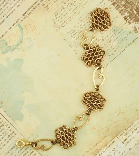 PDF Chainmail Tutorial - Dragons Treasure Bracelet - Beginners and Intermediate