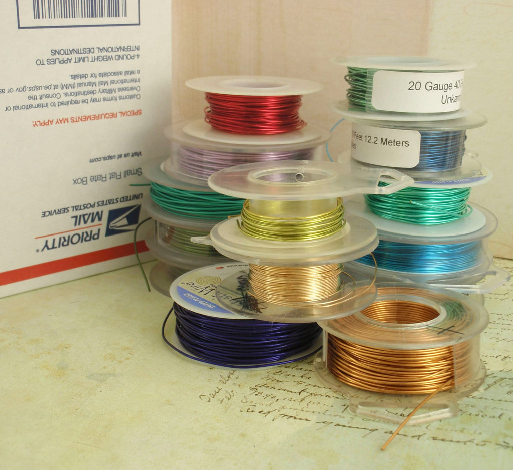 Full Flat Rate Box of Wire - Raw Metals and Colored Wires - Worth Double the Sale Price