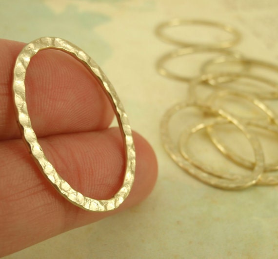 7 Hammered Oval Link Components - 30mm X 20mm - 7 Finishes - 100% Guarantee