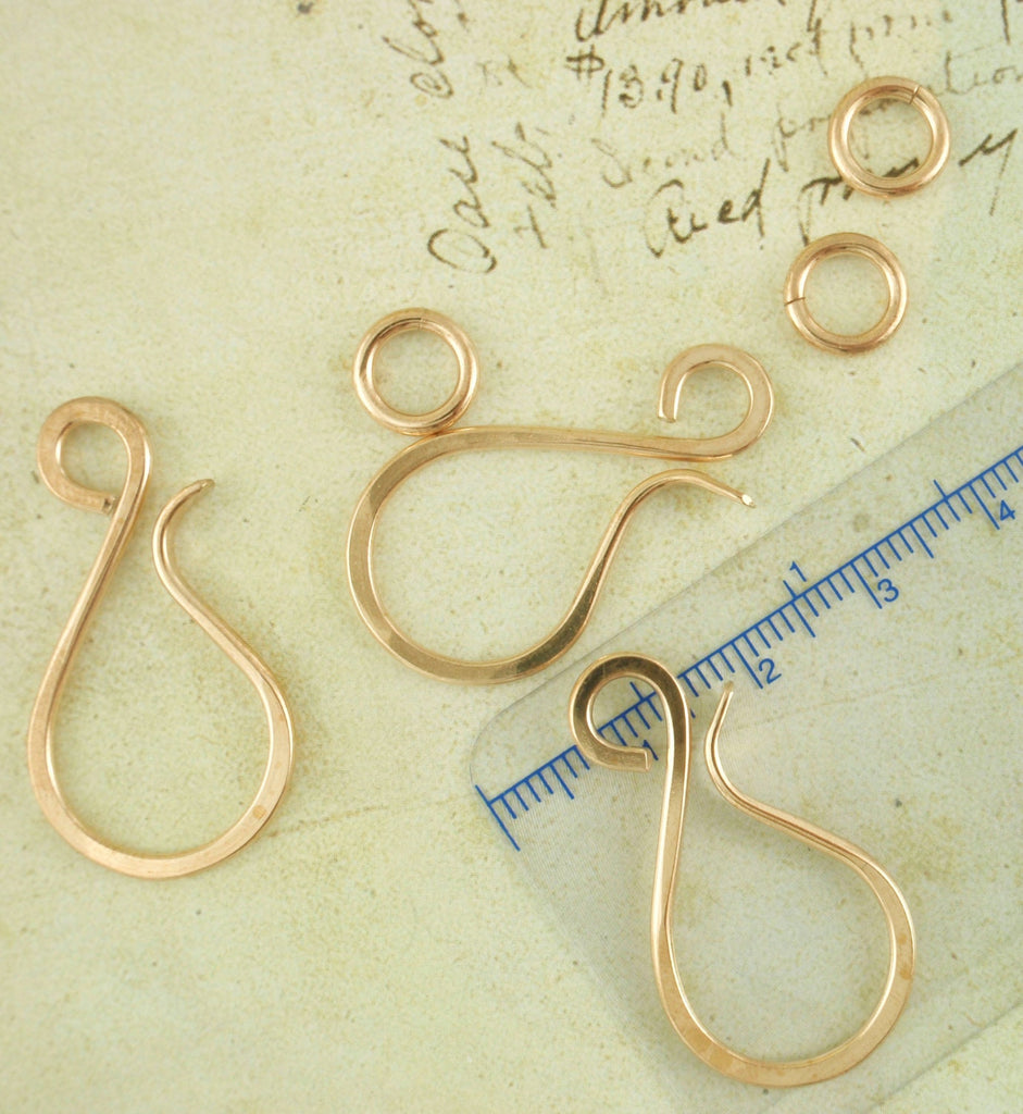 1 Large Solid Metal Clasp 33mm X 19mm - Brass, Copper, Stainless Steel, Bronze, Aluminum