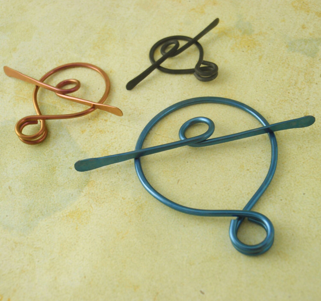 1 Handmade Niobium Toggle Clasp - Natural Silver, Peacock Rainbow or Custom Anodized for You - Hypoallergenic