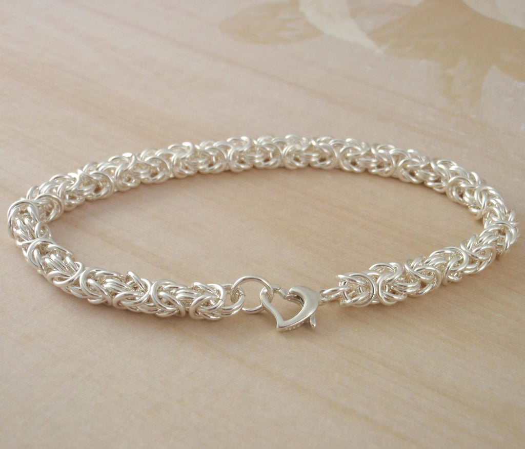 Sterling Silver Bracelet - Beyond Basic Byzantine Chainmaille Jewelry Creating