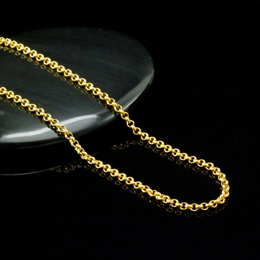 2mm 14kt Gold Filled Rolo Chain - Custom Finished Lengths or By The Foot - Made in the USA - Any Length Chain