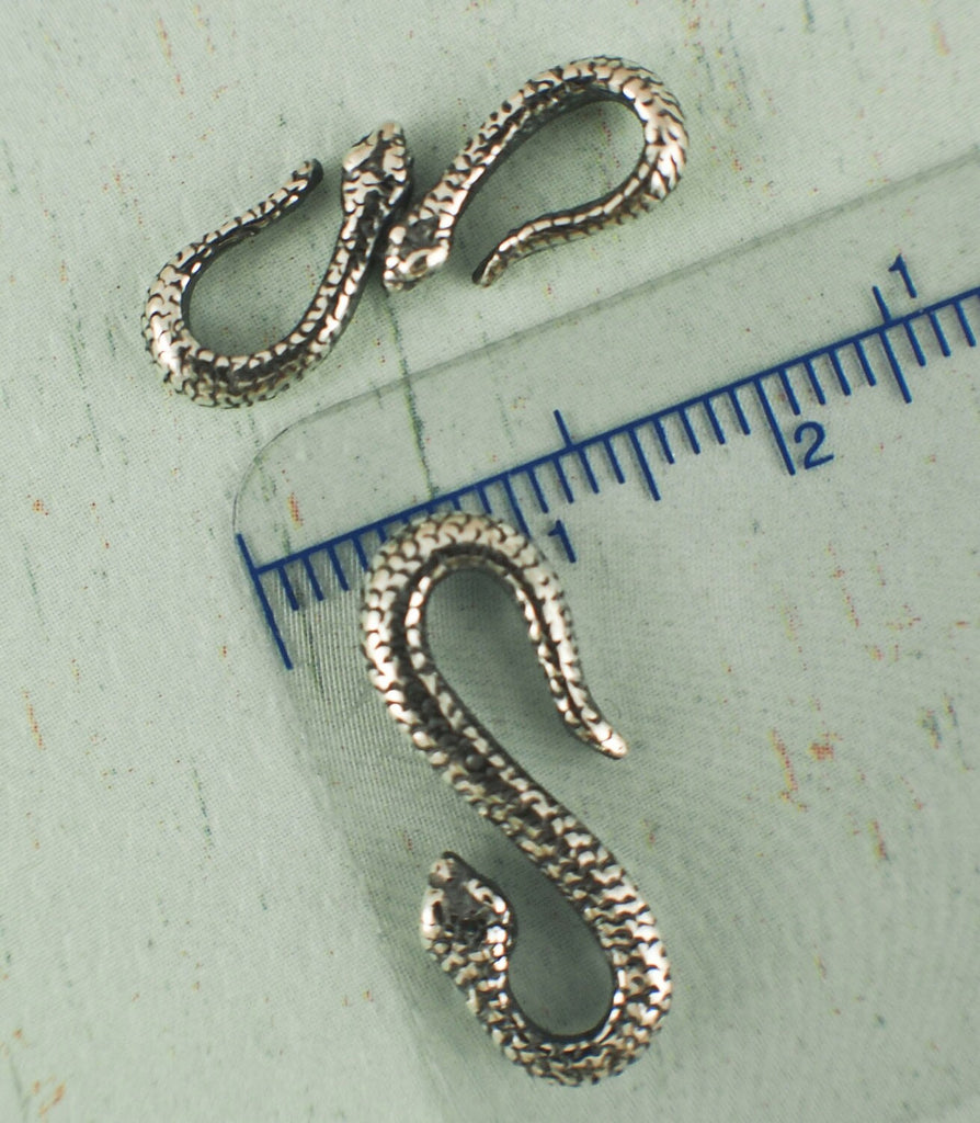 Snake S-Hook Clasp - Sterling Silver - Made in the USA - 100% Guarantee