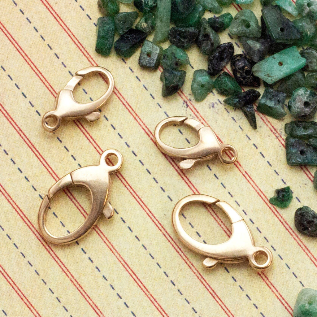 1 Solid Bronze Lobster Clasp - 13mm or 17mm - Made in the Italy - 100% Guarantee