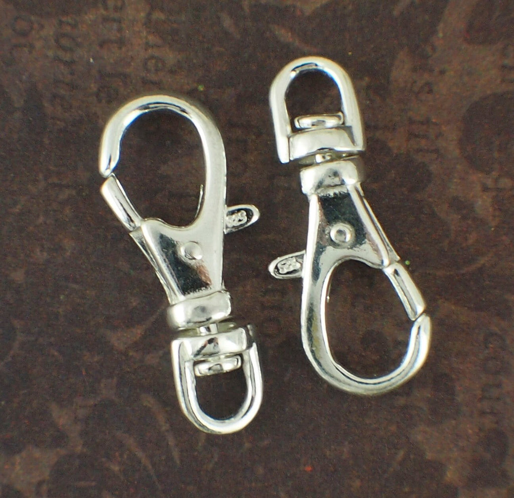 1 Sterling Silver Swivel Lobster Clasp - Large 23mm X 10mm - 100% Guarantee