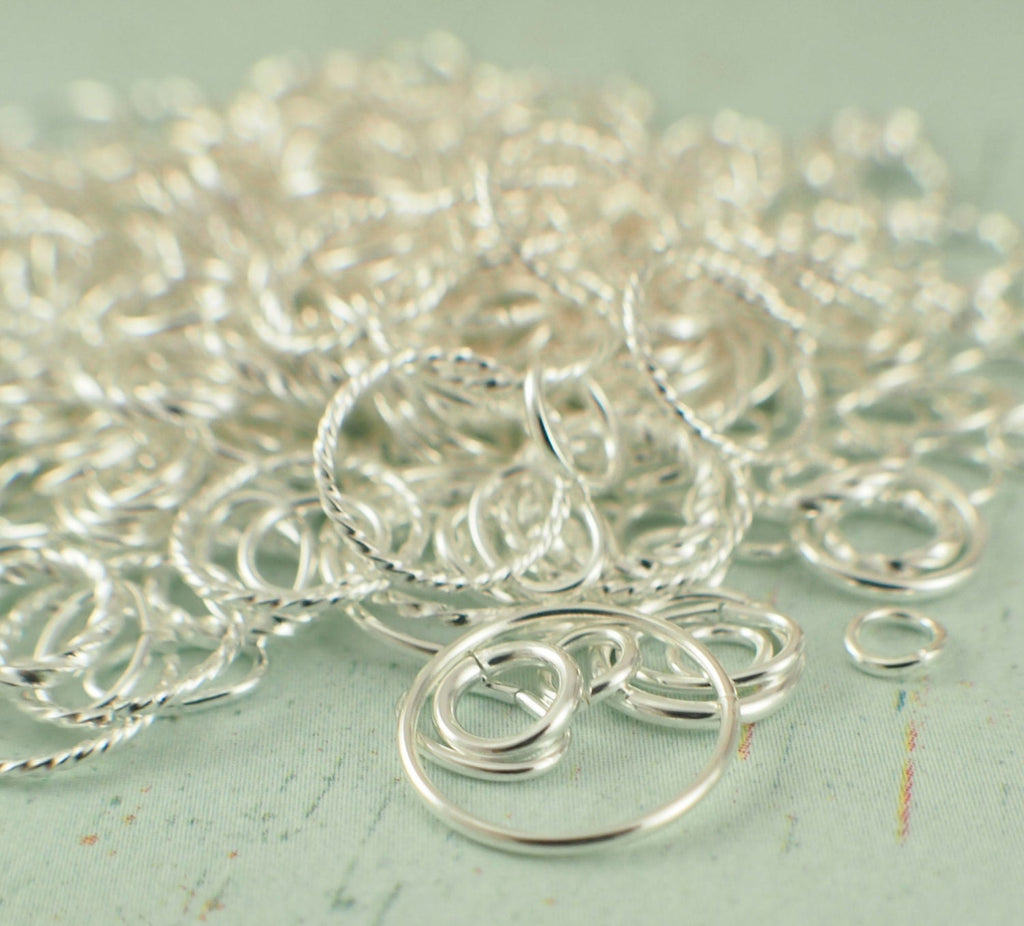 Deluxe Jump Ring Sample Pack - Gold and Silver Plated 16 gauge - 22 gauge 3mm - 12 mm OD Best Commercially Made