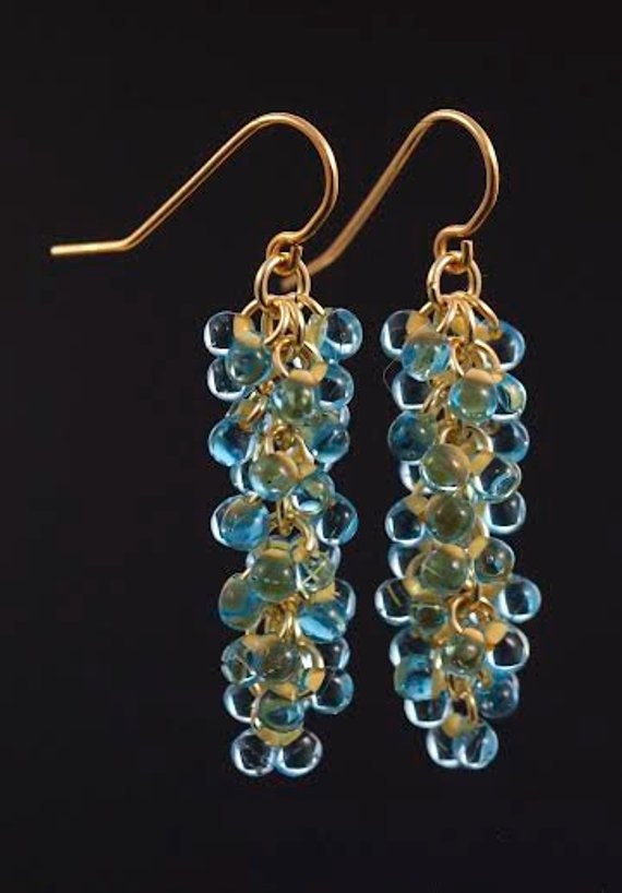 Miyuki Mint Green Lined Aqua Miyuki Drop Glass Beads