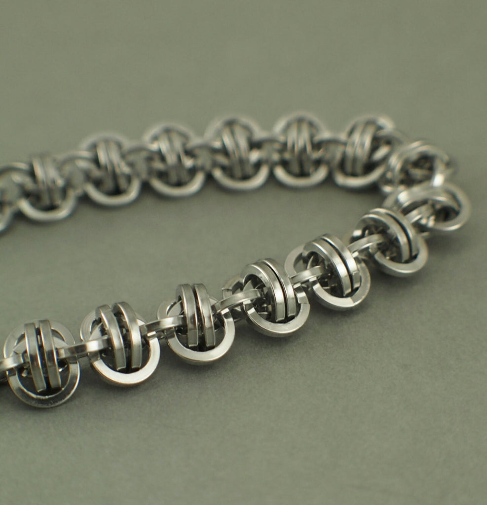 Kit Square Aluminum Barrel Weave Chainmaille Bracelet Beginner Jewelry Creating