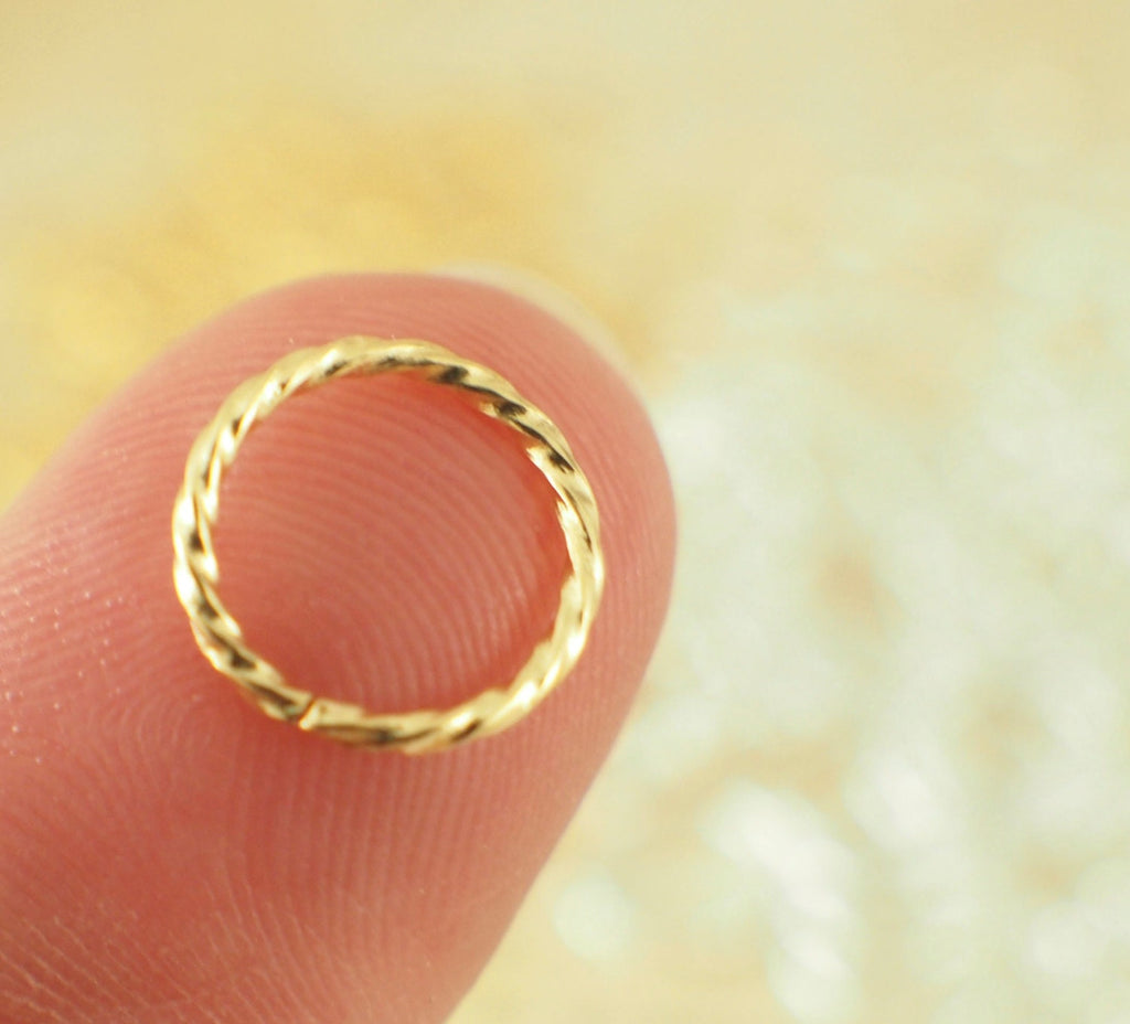 100 Fancy Gold Plated Jump Rings in 14, 16, 18, 20 gauge - You Pick Diameter - Best Commercially Made - 100% Guarantee