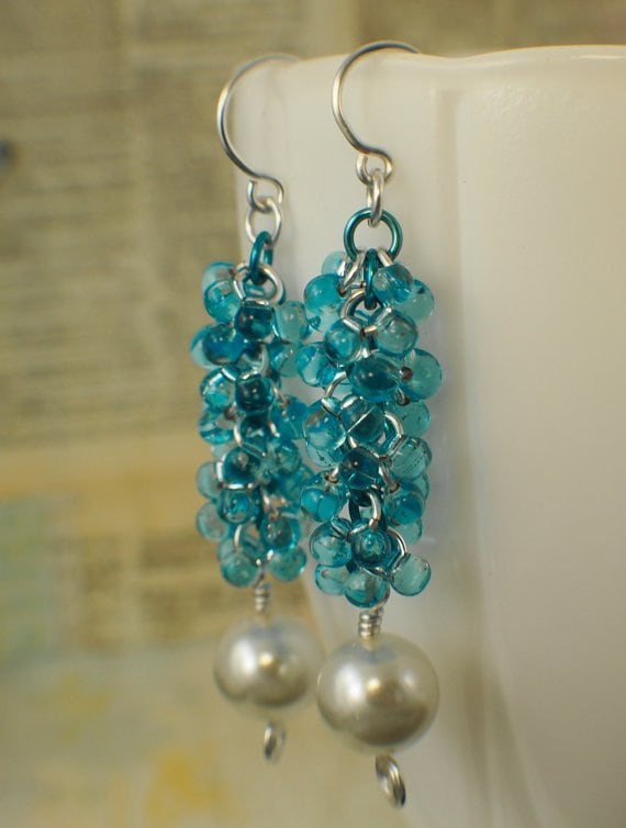 Silver Lined Aqua Miyuki Drop Beads