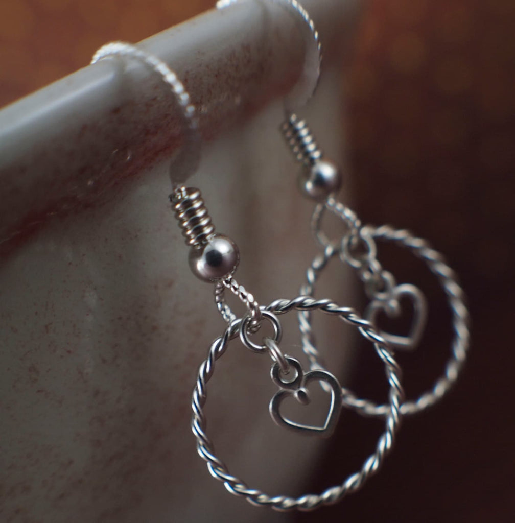 20 Petite Sterling Silver Heart Charms - 100% Guarantee