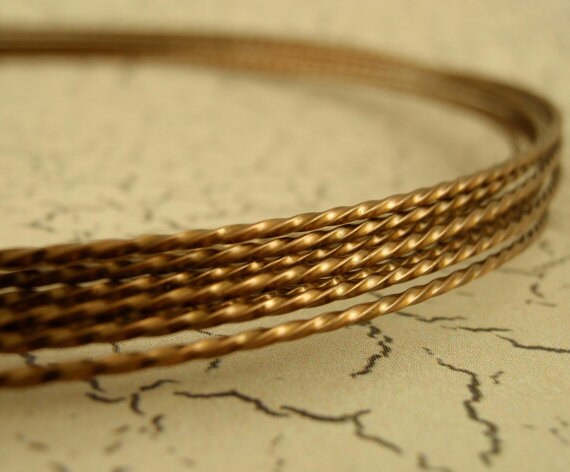 18 or 21 gauge Twisted Square Wire - Silver Plate, Gold Color, Antique Copper, Vintage Bronze, Titanium Color, NT Copper 100% Guarantee