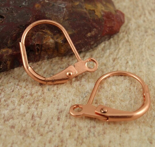 Modern Leverback Ear Wires - Gunmetal, Copper, Silver Plate or Gold Plate - Buy in Quantity and Save
