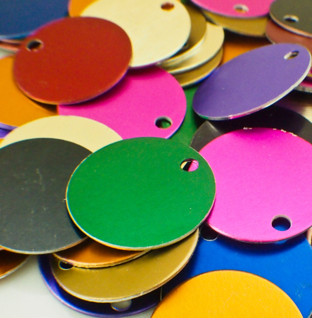 25 Round Economical Aluminum Stamping Blanks - 25mm - 10 Anodized Finishes Available - 100% Guarantee