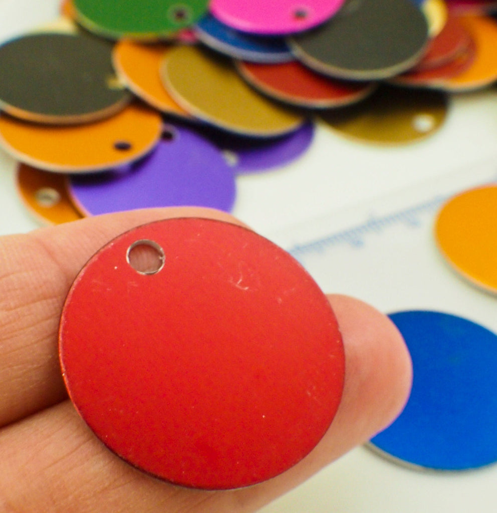25 Round Economical Aluminum Stamping Blanks - 25mm - 10 Anodized Finishes Available - 100% Guarantee