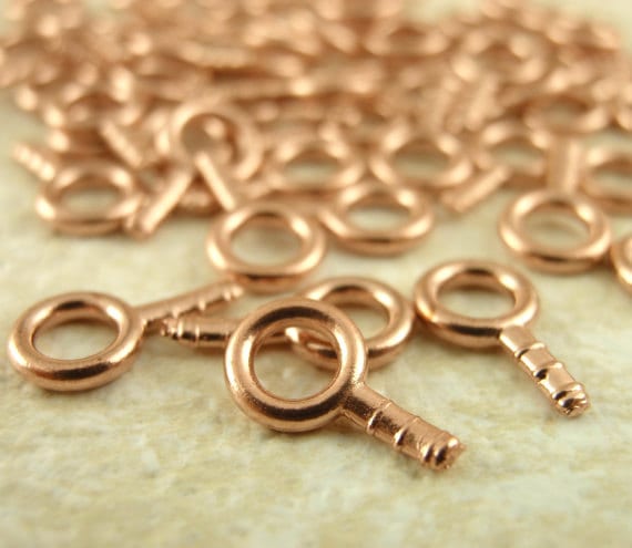 25 Solid Bronze Screw Eyes - Made in the USA - Raw or Antique Finish - 5 Choices of Sizes