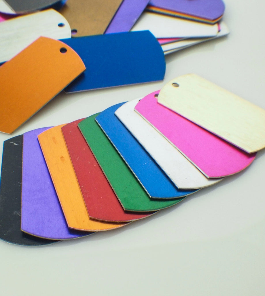 15 Aluminum Dog Tags - Lightweight, Economical and Colorful - 100% Guarantee