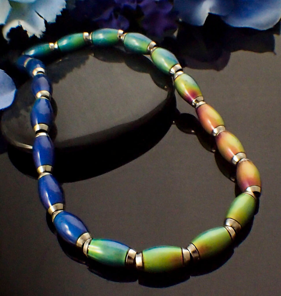 5 Mood Beads 5mm X 12mm Metal Lined - 100% Guarantee