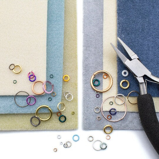 3 Large Bead Mats - Velvet Like Work Surface 12x9 Inches - Colors Vary - Free Jump Ring Sampler Included