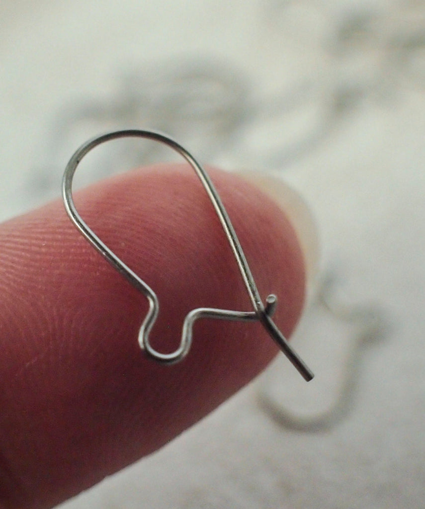 Titanium Kidney Ear Wires - Made in the USA - 17mm X 10mm - Hypoallergenic