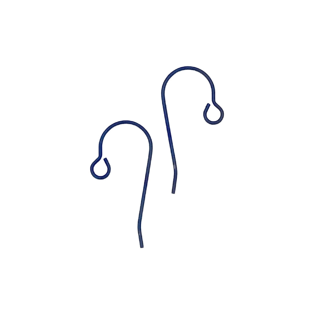 Anodized Titanium Ear Wires with Outside Loop - Made in the USA