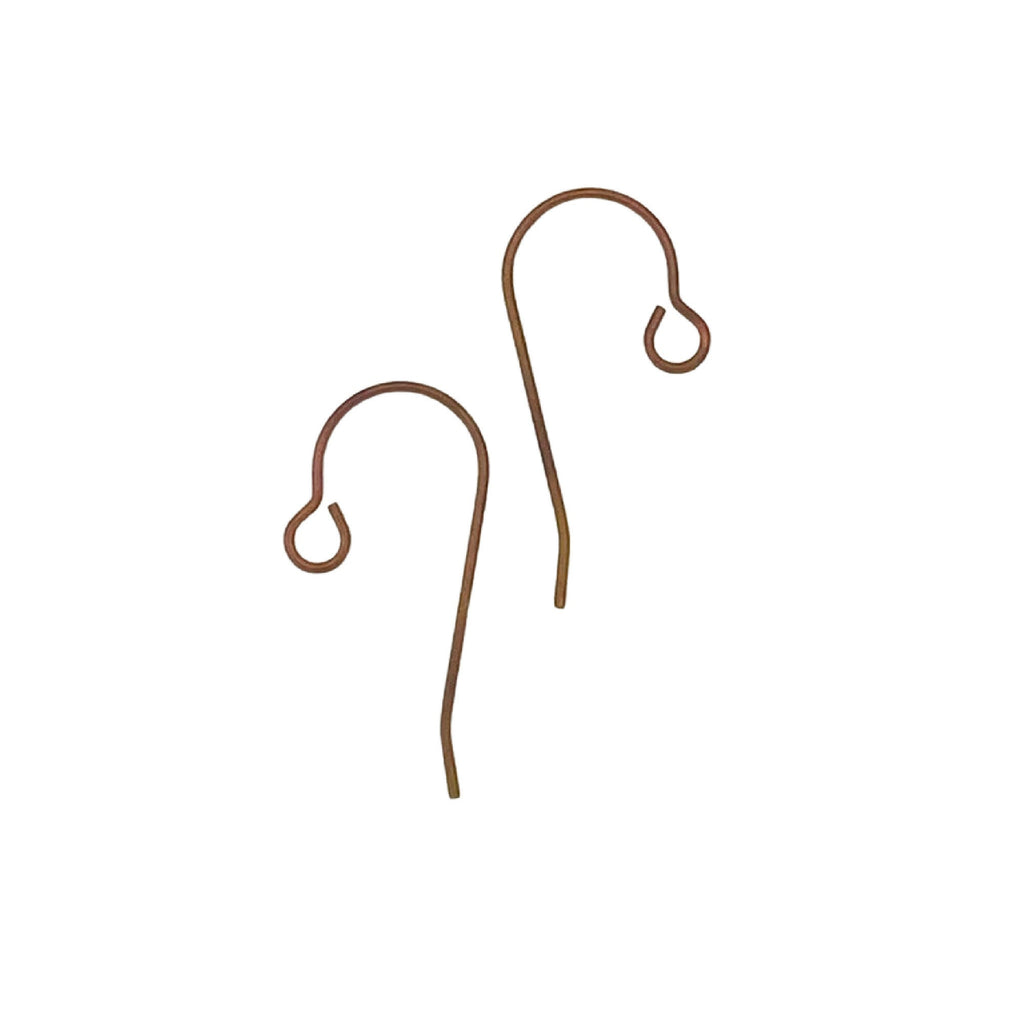 Anodized Titanium Ear Wires with Outside Loop - Made in the USA