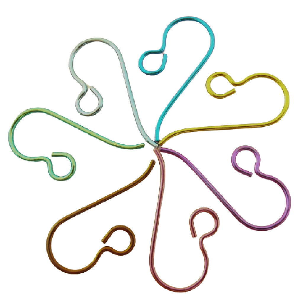 5 Pairs Handmade Perfect Curve Anodized Niobium Ear Wires And 5 Pairs of Head or Eye Pins Anodized After Cutting and Forming