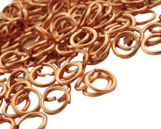 100 Non Tarnishing Copper Jump Rings - You Pick Gauge and Diameter - Custom Handmade - 100% Guarantee