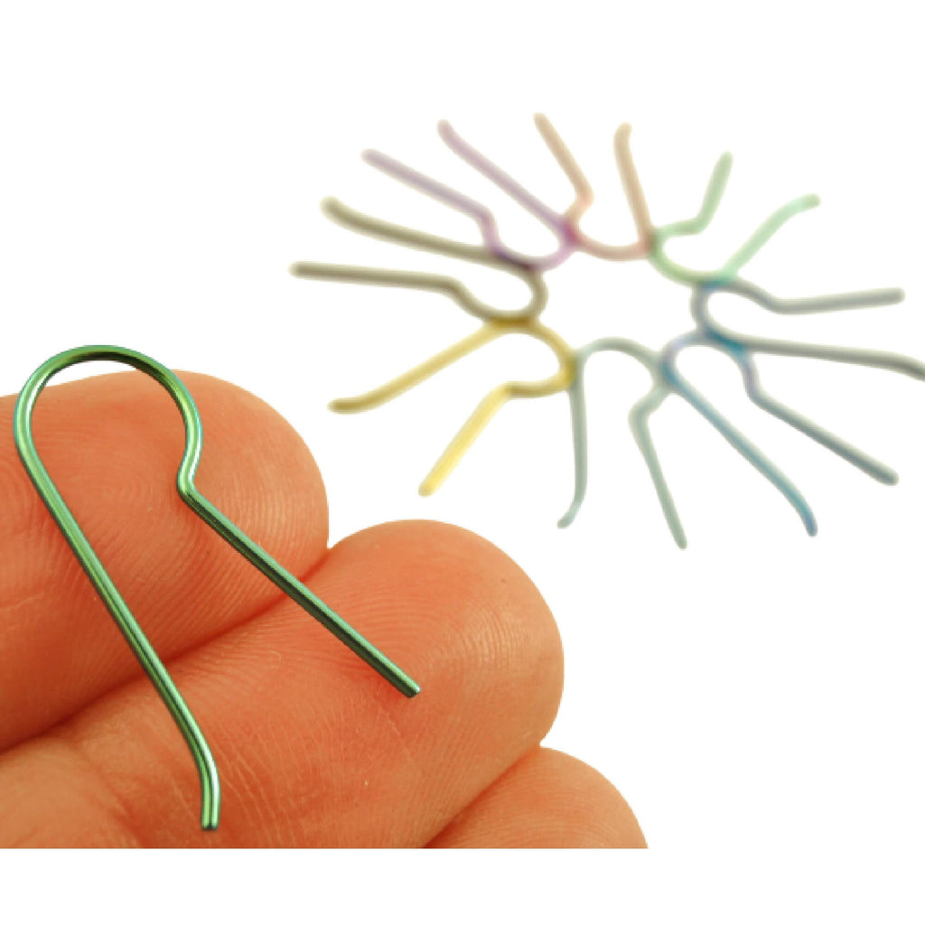 2 Pairs of Simple Add A Bead Anodized Niobium Ear Wires in YOUR CHOICE of Colors - 100% Hypoallergenic