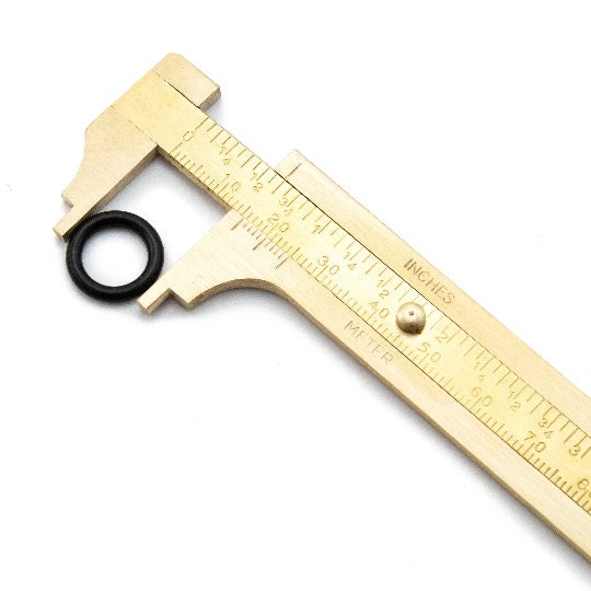 Brass Slide Calipers - Great for Measuring Jump Rings, Wire and More - Free Jump Ring Sampler Included