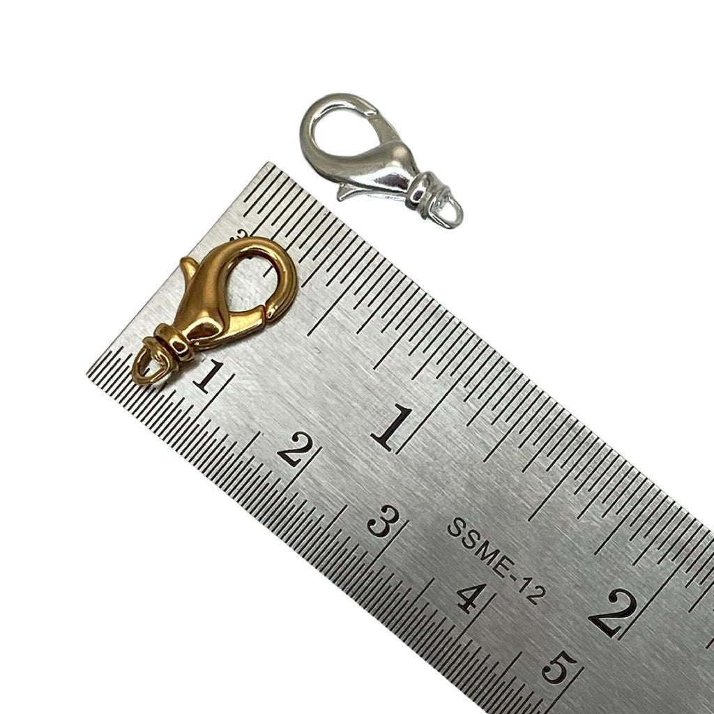 5 Medium Swivel Lobster Clasps 14mm X 8mm Best Commercially Made in Copper, Gunmetal, Antique Gold, Gold and Silver Plate - 100% Guaranteed