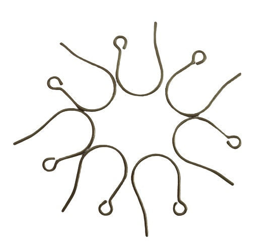 Hypoallergenic Basic Titanium Ear Wires - Silver Grey Tone