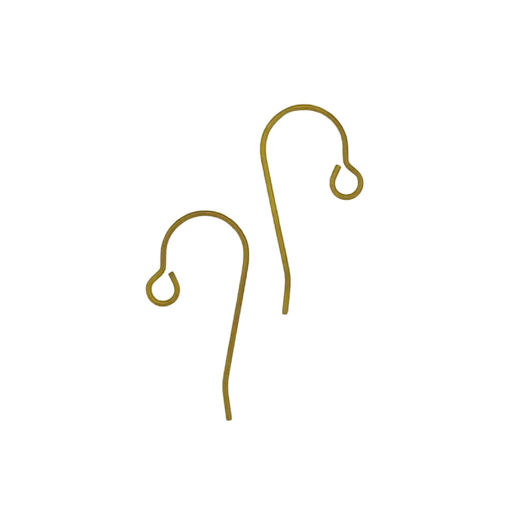Anodized Titanium Ear Wires with Outside Loop - Made in the USA