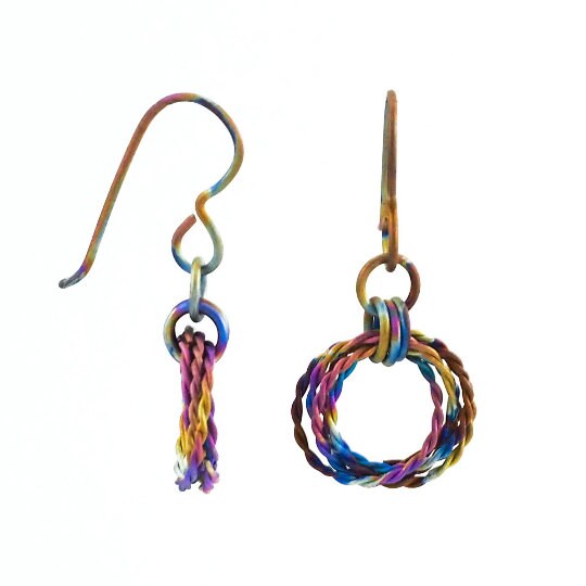 2 Pairs Perfect Curve Hypoallergenic Niobium Ear Wires in 21 Amazing Colors