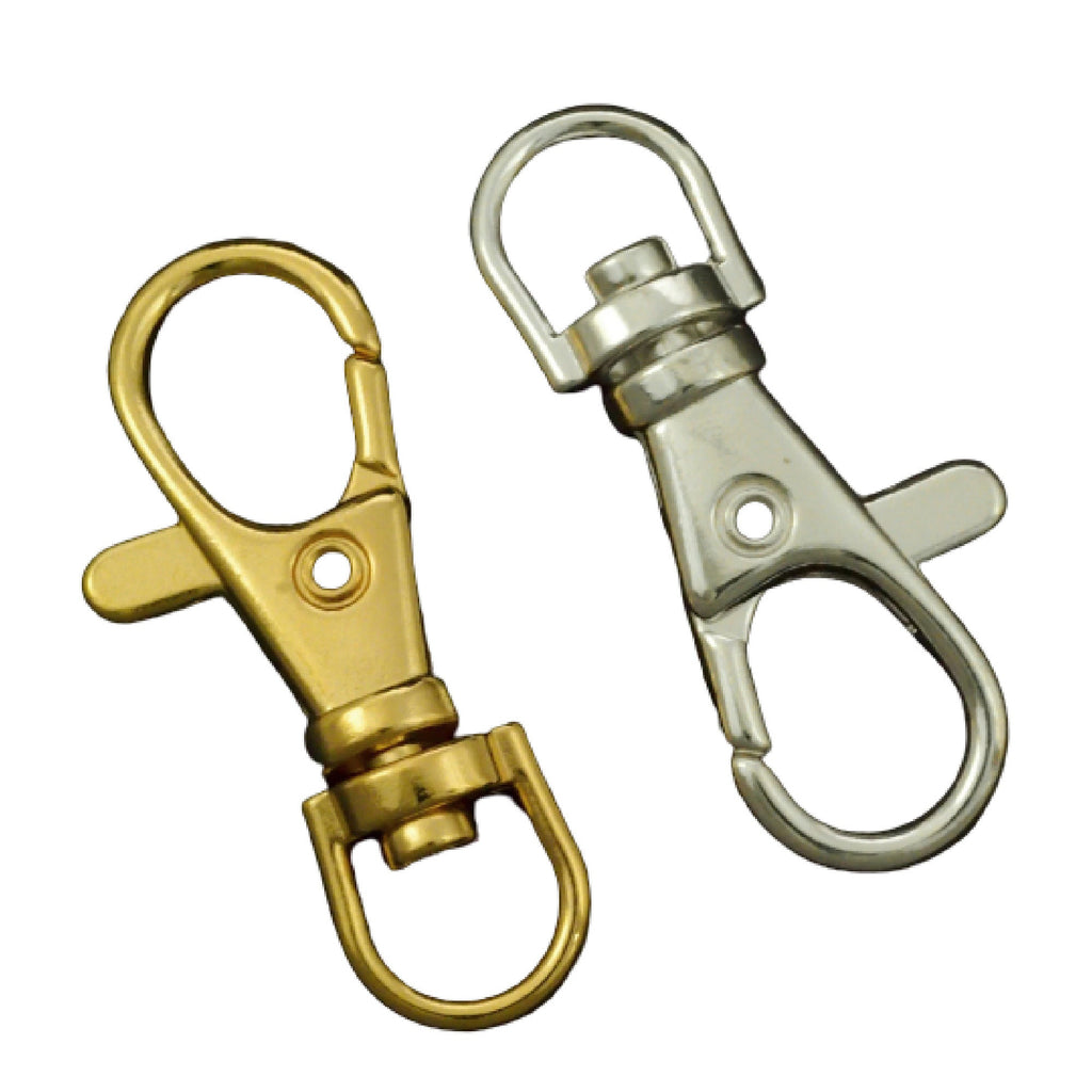 4 Extra Large Swivel Lobster Clasps - 31mm X 13mm - Silver Plated or Gold Plated - 100% Guarantee