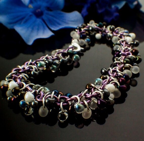 Purple Lined Crystal Miyuki Glass Drop Beads
